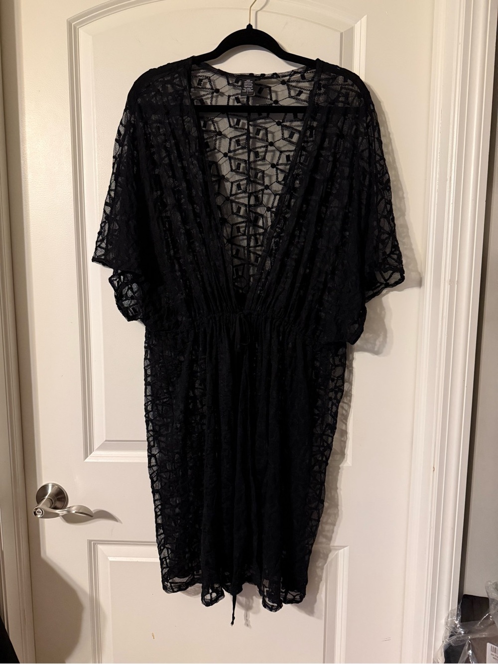 Torrid Size 1 Black Lace Sheer Cover-Up Dress
